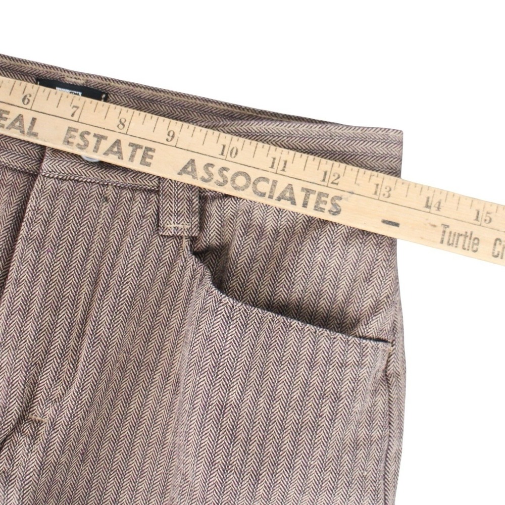 Vintage Lee Casuals High Rise Herringbone‎ Dress Pants Brown Women's 6 Petite - Picture 5 of 6